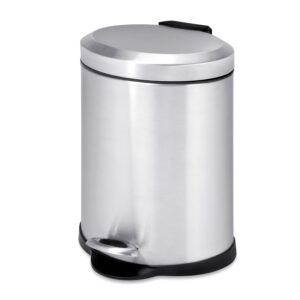 Silver 5L Stainless Steel Oval Step Trash Can